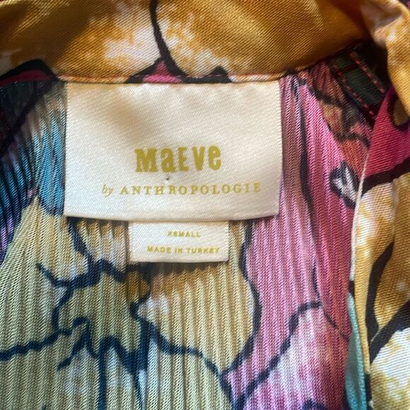 Anthropologie Maeve Floral Halter Sleeveless Top XS - Picture 4 of 7